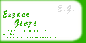 eszter giczi business card